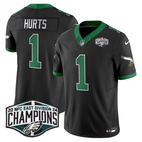 Men's Philadelphia Eagles Kelly Green 2024 NFC East Division Champions Vapor Limited Jersey V2 - All Stitched - Image 39