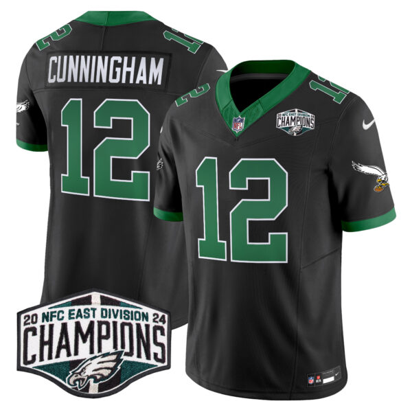 Men's Philadelphia Eagles Kelly Green 2024 NFC East Division Champions Vapor Limited Jersey V2 - All Stitched - Image 42