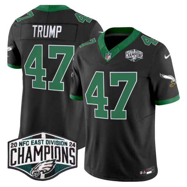 Men's Philadelphia Eagles Kelly Green 2024 NFC East Division Champions Vapor Limited Jersey V2 - All Stitched - Image 45