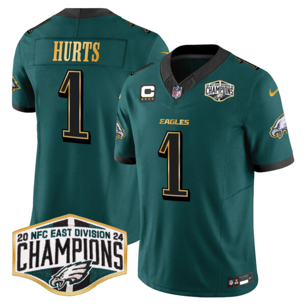 Men's Philadelphia Eagles 2024 NFC East Division Champions Gold Trim Vapor Limited Jersey - All Stitched - Image 3