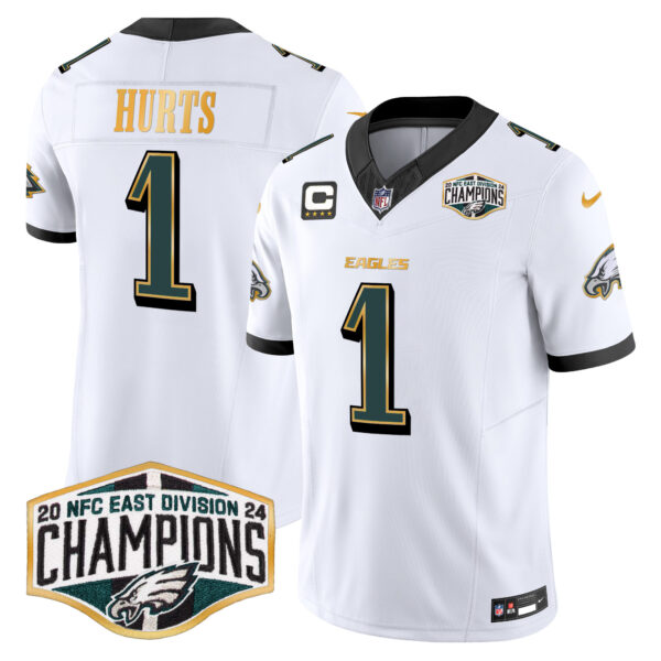Men's Philadelphia Eagles 2024 NFC East Division Champions Gold Trim Vapor Limited Jersey - All Stitched - Image 12