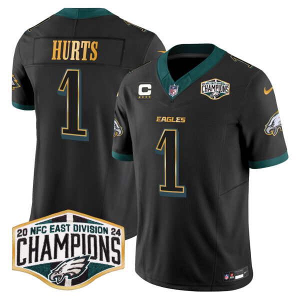 Men's Philadelphia Eagles 2024 NFC East Division Champions Gold Trim Vapor Limited Jersey - All Stitched - Image 21