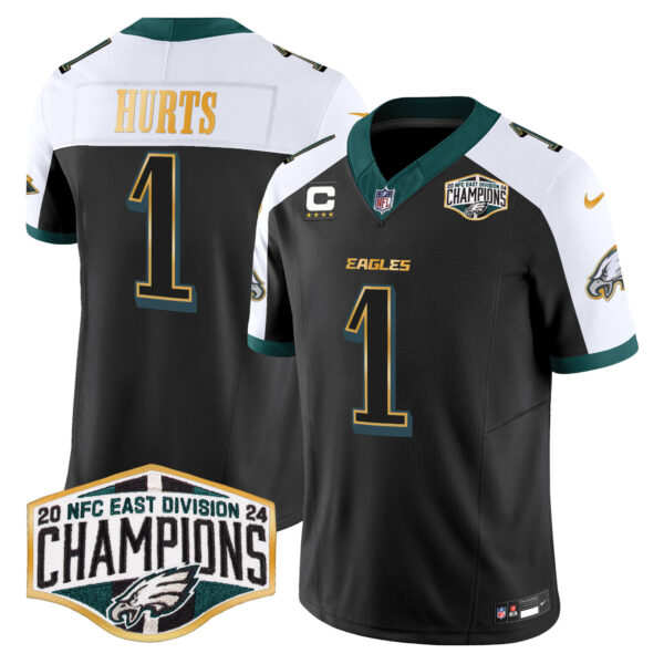 Men's Philadelphia Eagles 2024 NFC East Division Champions Gold Trim Vapor Limited Jersey - All Stitched - Image 39