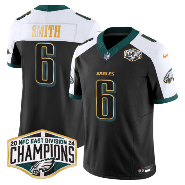 Men's Philadelphia Eagles 2024 NFC East Division Champions Gold Trim Vapor Limited Jersey - All Stitched - Image 41