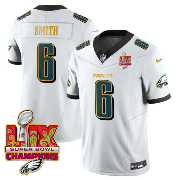 Men's Philadelphia Eagles Super Bowl LIX Champions Gold Trim Vapor Limited Jersey - All Stitched - Image 12