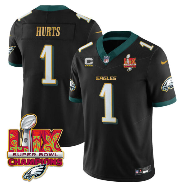 Men's Philadelphia Eagles Super Bowl LIX Champions Gold Trim Vapor Limited Jersey - All Stitched - Image 17