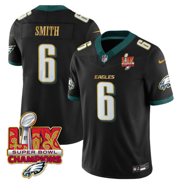 Men's Philadelphia Eagles Super Bowl LIX Champions Gold Trim Vapor Limited Jersey - All Stitched - Image 19