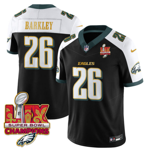 Men's Philadelphia Eagles Super Bowl LIX Champions Gold Trim Vapor Limited Jersey - All Stitched - Image 29