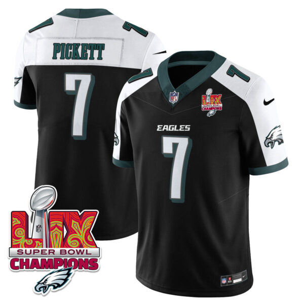 Men's Philadelphia Eagles Super Bowl LIX Champions Gold Trim Vapor Limited Jersey - All Stitched - Image 30