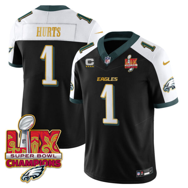 Men's Philadelphia Eagles Super Bowl LIX Champions Gold Trim Vapor Limited Jersey - All Stitched - Image 31