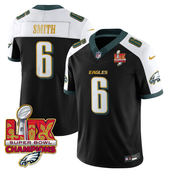 Men's Philadelphia Eagles Super Bowl LIX Champions Gold Trim Vapor Limited Jersey - All Stitched - Image 33