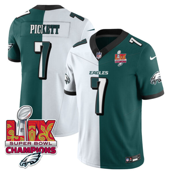Men's Philadelphia Eagles Super Bowl LIX Champions Gold Trim Vapor Limited Jersey - All Stitched - Image 37
