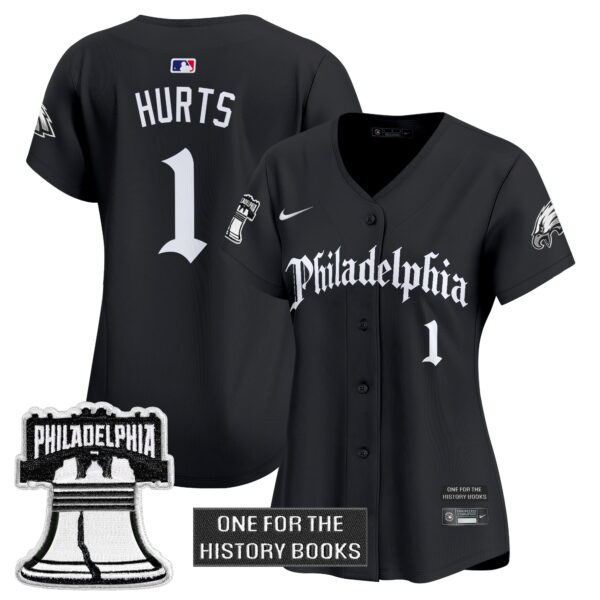 Women's Philadelphia Eagles 'Retro Newspaper Edition' Vapor Baseball Jersey - All Stitched - Image 2
