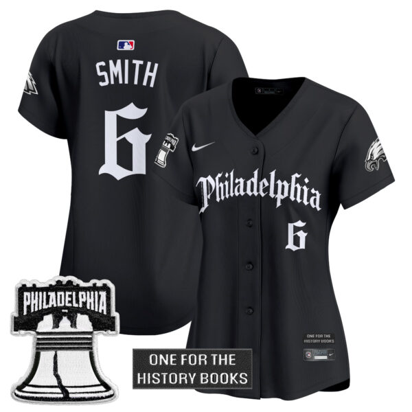Women's Philadelphia Eagles 'Retro Newspaper Edition' Vapor Baseball Jersey - All Stitched - Image 4