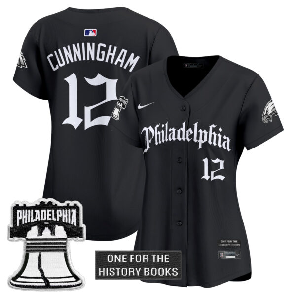 Women's Philadelphia Eagles 'Retro Newspaper Edition' Vapor Baseball Jersey - All Stitched - Image 5