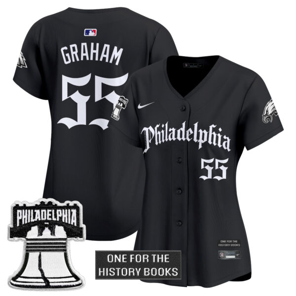 Women's Philadelphia Eagles 'Retro Newspaper Edition' Vapor Baseball Jersey - All Stitched - Image 6
