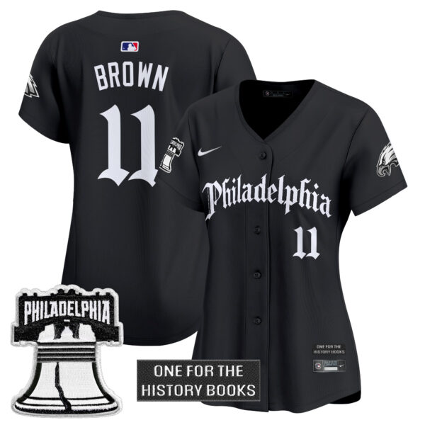 Women's Philadelphia Eagles 'Retro Newspaper Edition' Vapor Baseball Jersey - All Stitched - Image 8
