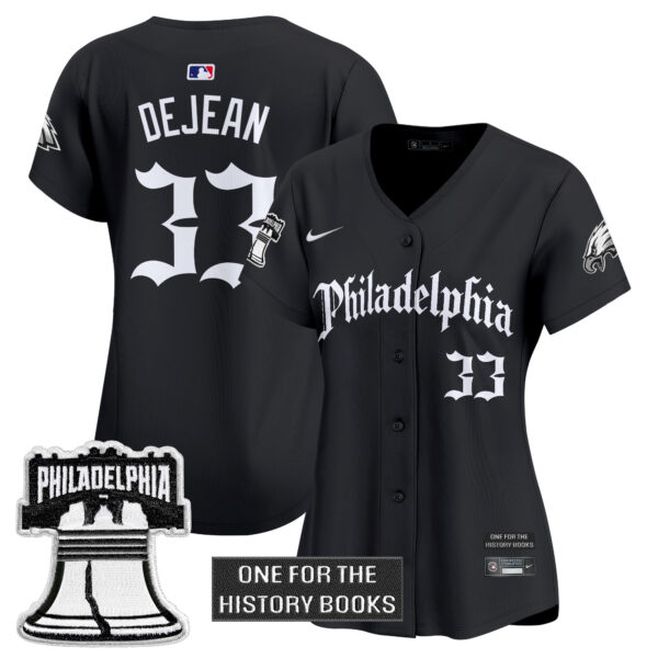 Women's Philadelphia Eagles 'Retro Newspaper Edition' Vapor Baseball Jersey - All Stitched - Image 9