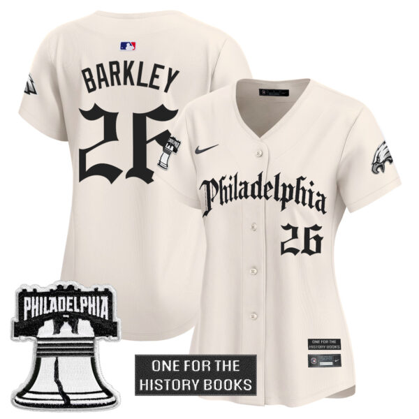Women's Philadelphia Eagles 'Retro Newspaper Edition' Vapor Baseball Jersey - All Stitched - Image 11