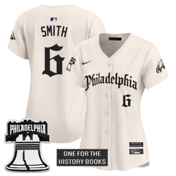 Women's Philadelphia Eagles 'Retro Newspaper Edition' Vapor Baseball Jersey - All Stitched - Image 14