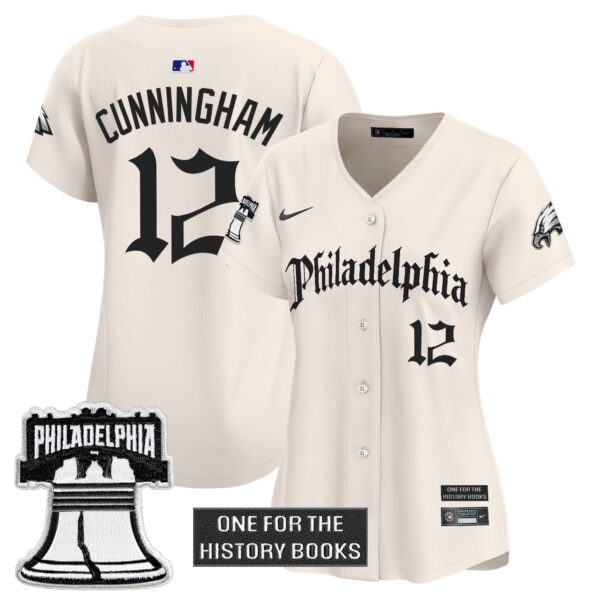 Women's Philadelphia Eagles 'Retro Newspaper Edition' Vapor Baseball Jersey - All Stitched - Image 15