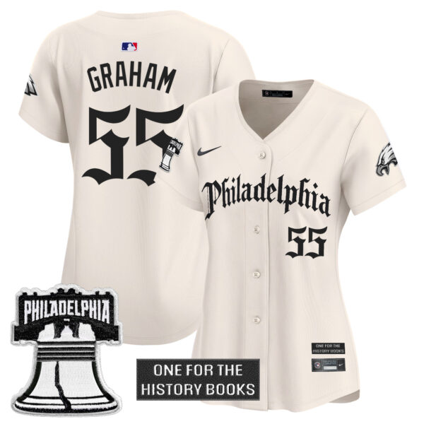 Women's Philadelphia Eagles 'Retro Newspaper Edition' Vapor Baseball Jersey - All Stitched - Image 16