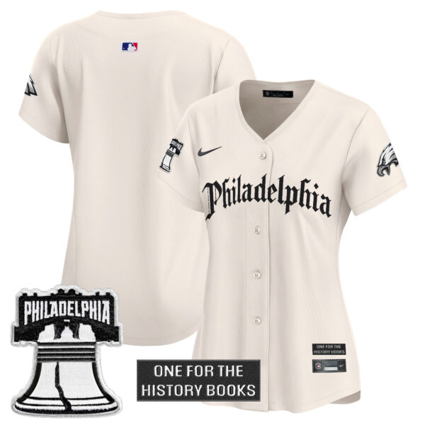 Women's Philadelphia Eagles 'Retro Newspaper Edition' Vapor Baseball Jersey - All Stitched - Image 20