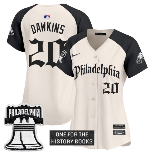 Women's Philadelphia Eagles 'Retro Newspaper Edition' Vapor Baseball Jersey - All Stitched - Image 27