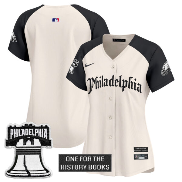 Women's Philadelphia Eagles 'Retro Newspaper Edition' Vapor Baseball Jersey - All Stitched - Image 30