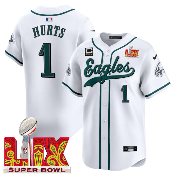 Men's Philadelphia Eagles Midnight Green Super Bowl LIX Vapor Baseball Jersey - All Stitched - Image 13