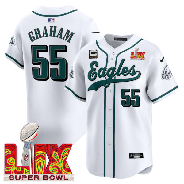Men's Philadelphia Eagles Midnight Green Super Bowl LIX Vapor Baseball Jersey - All Stitched - Image 16