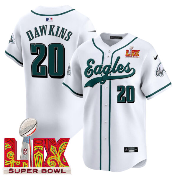 Men's Philadelphia Eagles Midnight Green Super Bowl LIX Vapor Baseball Jersey - All Stitched - Image 17