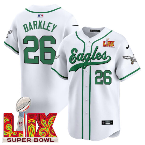 Men's Philadelphia Eagles Midnight Green Super Bowl LIX Vapor Baseball Jersey - All Stitched - Image 51