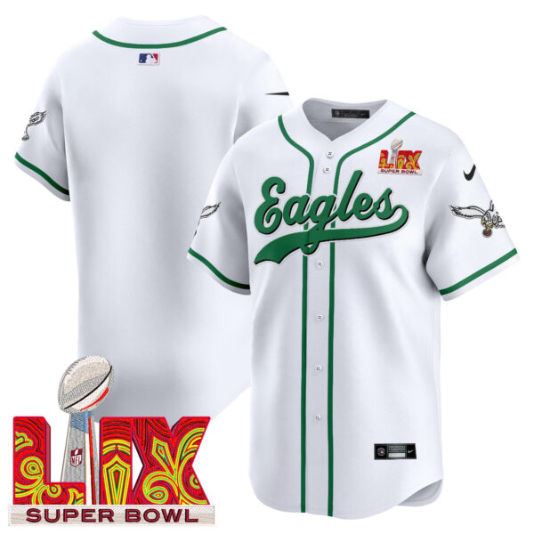 Men's Philadelphia Eagles Midnight Green Super Bowl LIX Vapor Baseball Jersey - All Stitched - Image 60
