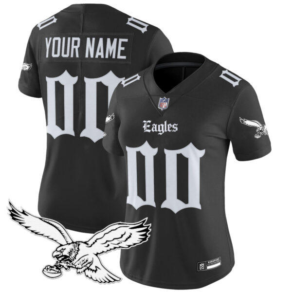 Philadelphia Eagles 'Gothic Philly Edition' Vapor Limited Custom Jersey - All Stitched - Image 5