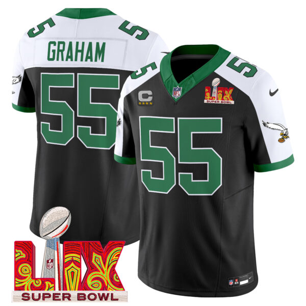 Men's Philadelphia Eagles Kelly Green Super Bowl LIX Patch Vapor Limited Jersey - All Stitched - Image 17