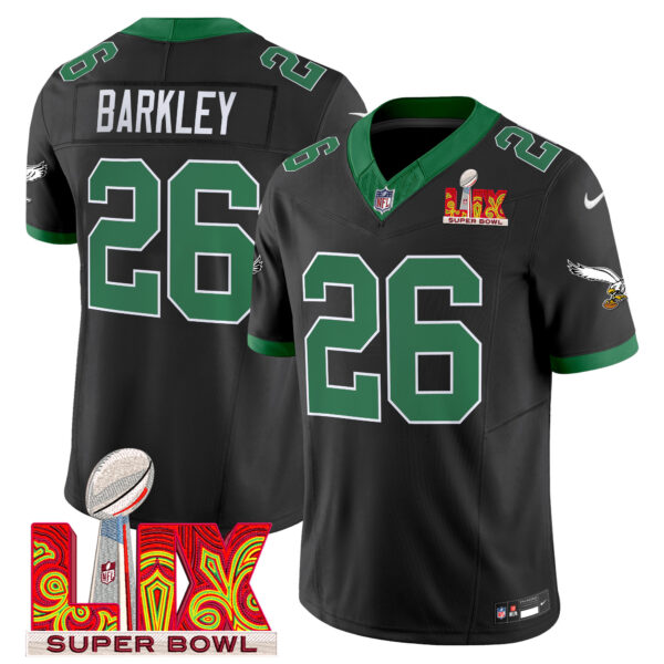 Men's Philadelphia Eagles Kelly Green Super Bowl LIX Patch Vapor Limited Jersey - All Stitched - Image 41