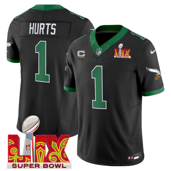 Men's Philadelphia Eagles Kelly Green Super Bowl LIX Patch Vapor Limited Jersey - All Stitched - Image 43