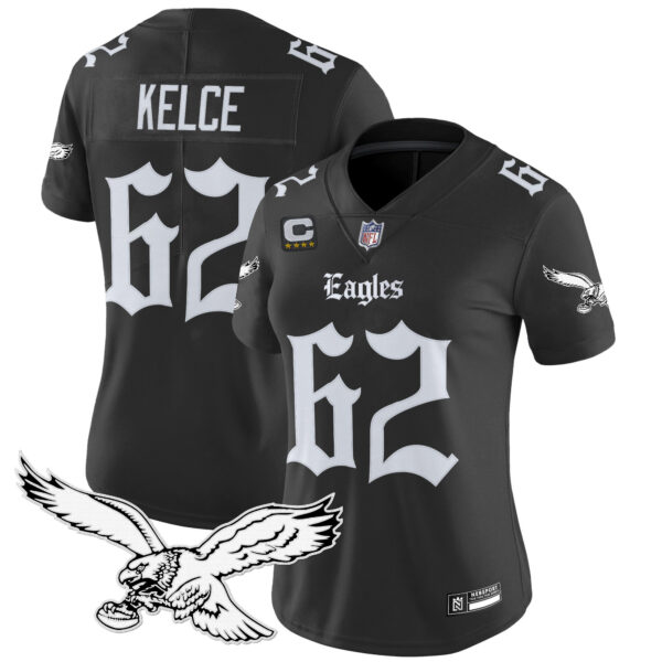 Women's Philadelphia Eagles 'Gothic Philly Edition' Vapor Limited Jersey - All Stitched - Image 4