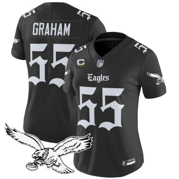 Women's Philadelphia Eagles 'Gothic Philly Edition' Vapor Limited Jersey - All Stitched - Image 7