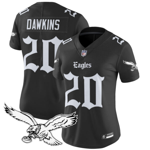 Women's Philadelphia Eagles 'Gothic Philly Edition' Vapor Limited Jersey - All Stitched - Image 8