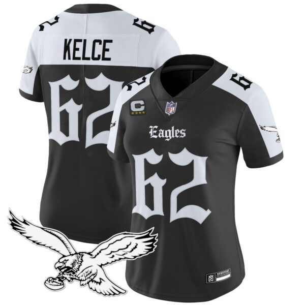 Women's Philadelphia Eagles 'Gothic Philly Edition' Vapor Limited Jersey - All Stitched - Image 24