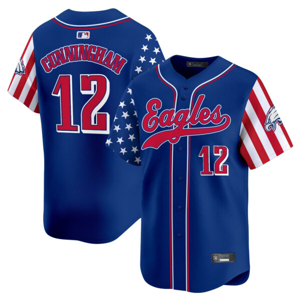 Men's Philadelphia Eagles 2025 Independence Day Vapor Baseball Jersey - All Stitched - Image 24