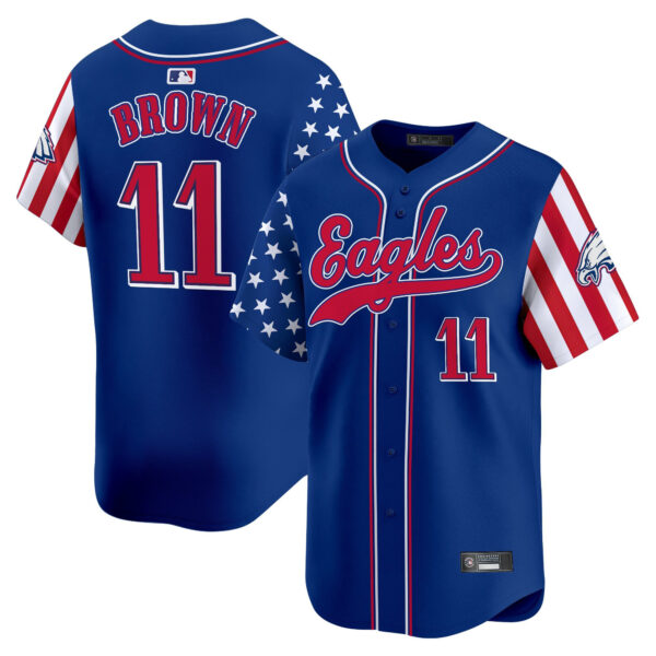 Men's Philadelphia Eagles 2025 Independence Day Vapor Baseball Jersey - All Stitched - Image 27