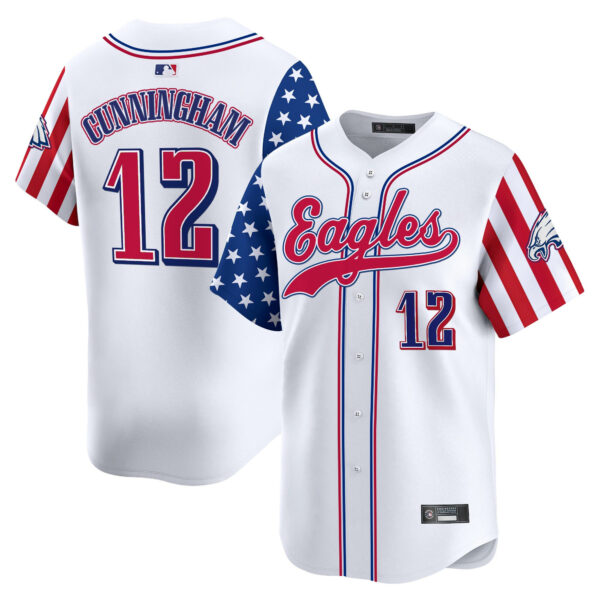 Men's Philadelphia Eagles 2025 Independence Day Vapor Baseball Jersey - All Stitched - Image 5
