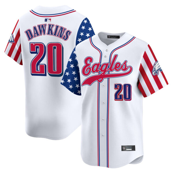 Men's Philadelphia Eagles 2025 Independence Day Vapor Baseball Jersey - All Stitched - Image 7