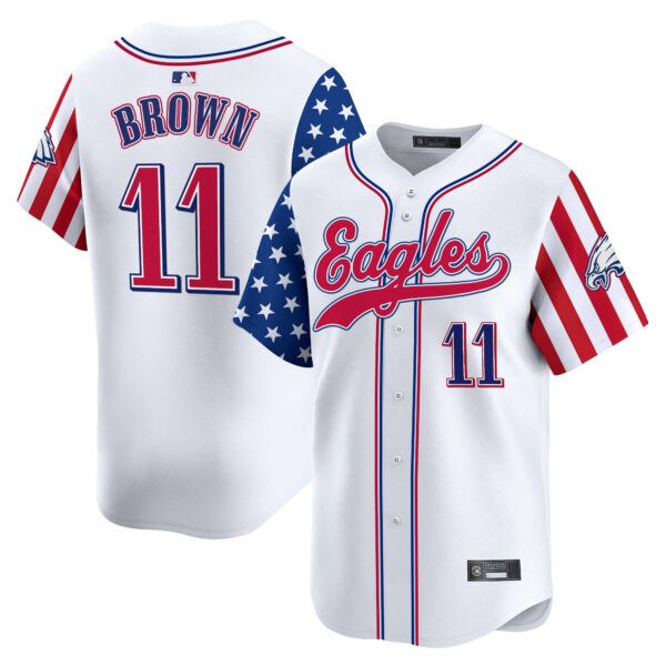 Men's Philadelphia Eagles 2025 Independence Day Vapor Baseball Jersey - All Stitched - Image 8