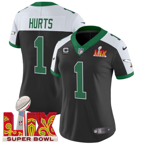 Women's Philadelphia Eagles Kelly Green Super Bowl LIX Patch Vapor Limited Jersey - All Stitched - Image 14