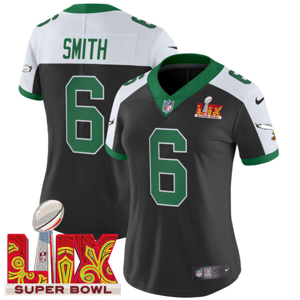 Women's Philadelphia Eagles Kelly Green Super Bowl LIX Patch Vapor Limited Jersey - All Stitched - Image 16