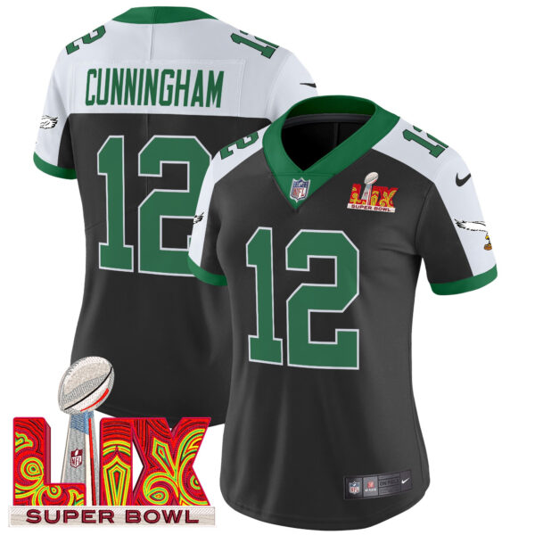 Women's Philadelphia Eagles Kelly Green Super Bowl LIX Patch Vapor Limited Jersey - All Stitched - Image 17